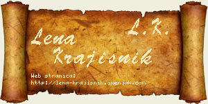 Lena Krajišnik vizit kartica